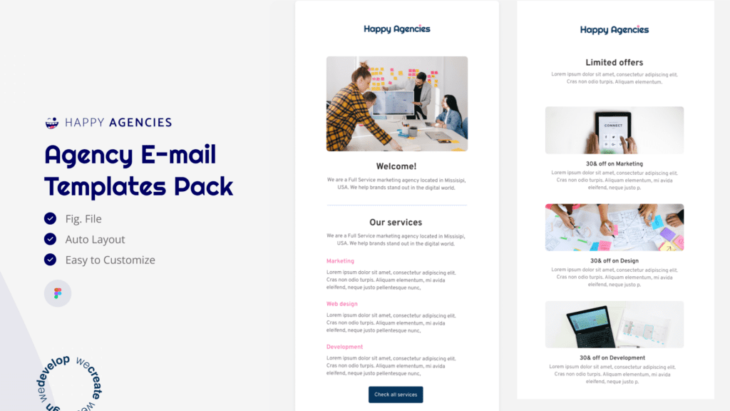 Agency Emails Template Pack Cut down your email production time