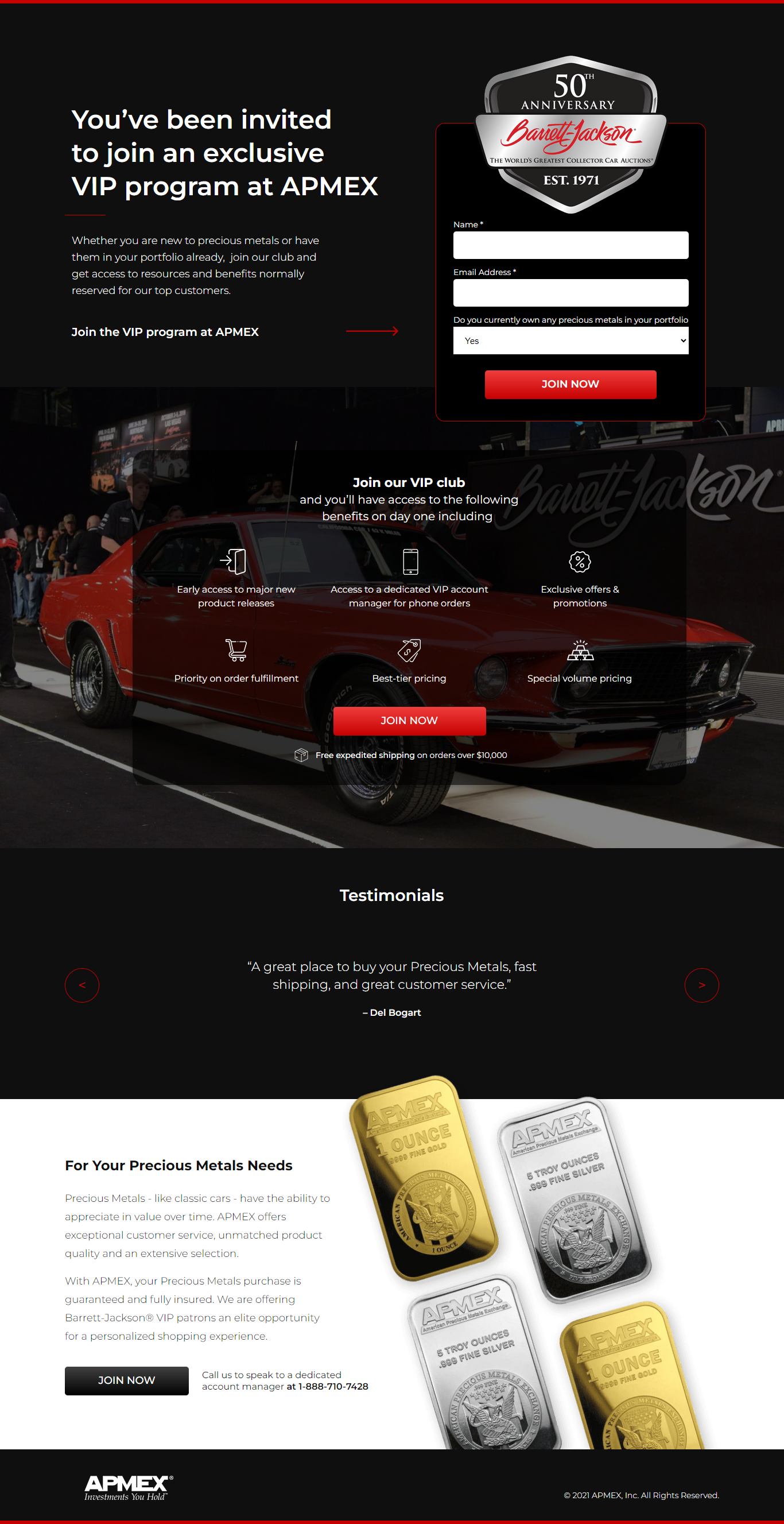 APMEX - Barrett Jackson 50th Anniversary