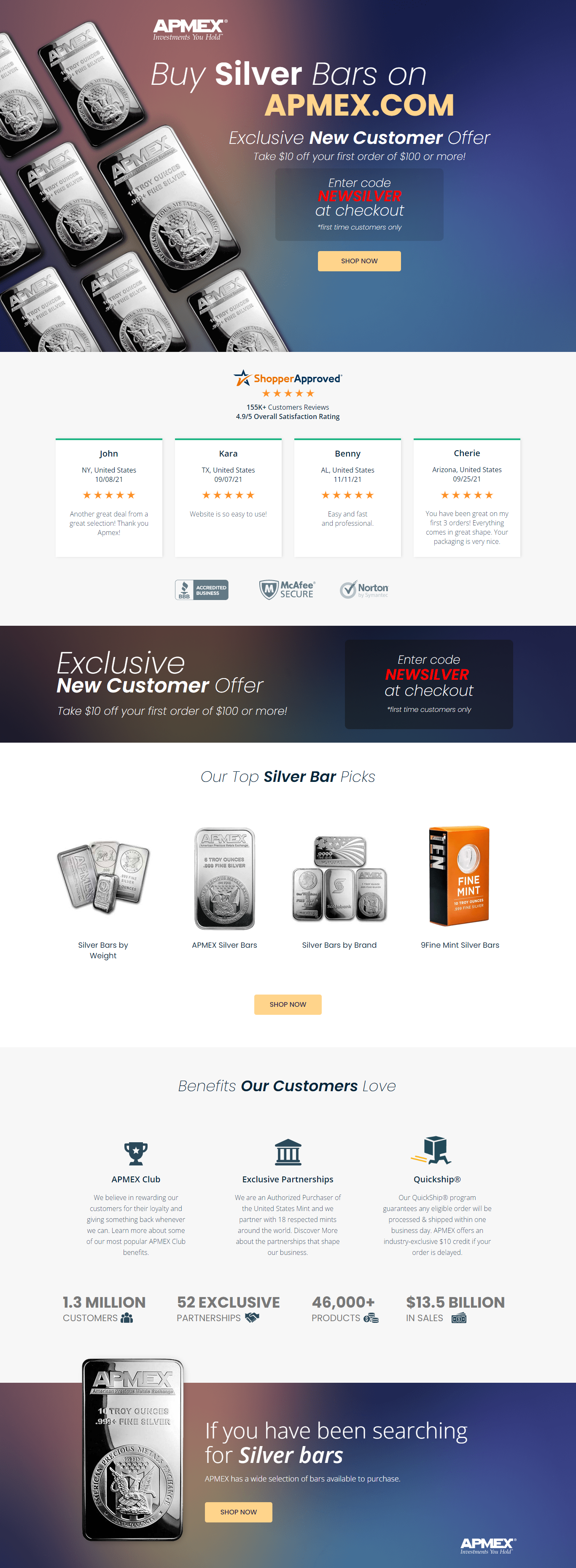 APMEX - Silver Bars Promo Code