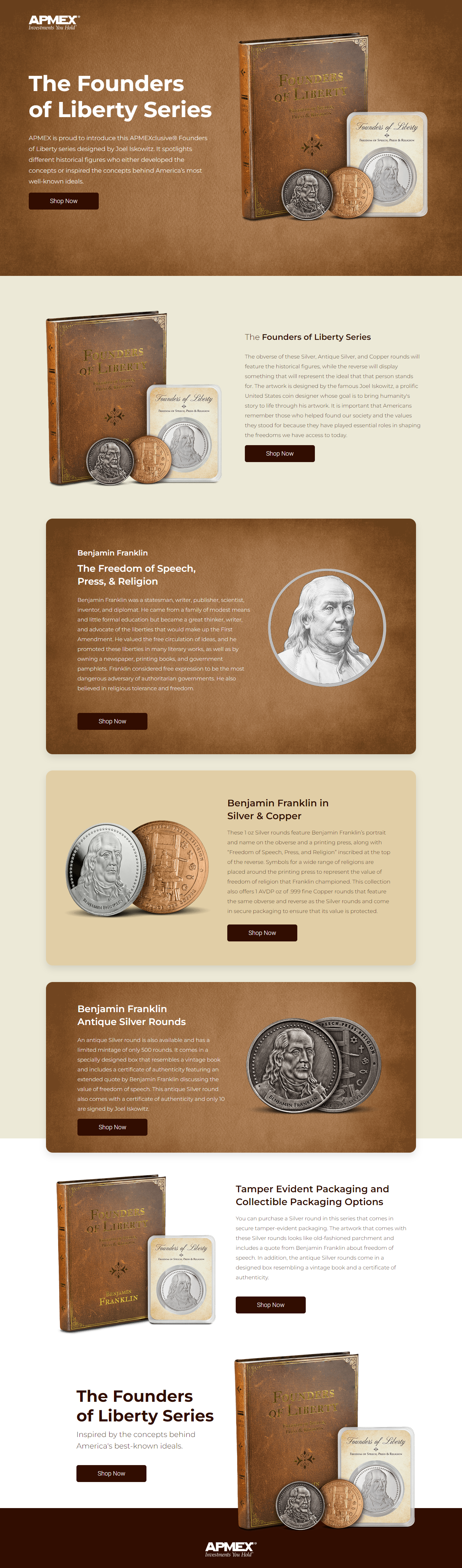 APMEX - The Founders of Liberty Series